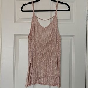 ⚡Ribbed Flowy Pink Tank